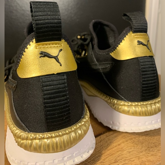 DONATED: Puma Black & Gold Sneakers - Picture 6 of 7